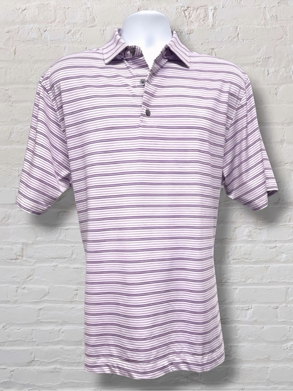 FootJoy Purple Striped Performance Golf Polo Shirt SKU#25546 - Men’s Size Large